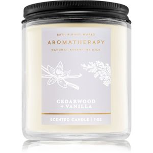 Bath & Body Works Aromatherapy Cedarwood Vanilla vonná svíčka 198 g