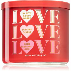 Bath & Body Works Rose Water & Ivy vonná svíčka 411 g