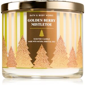 Bath & Body Works Golden Berry Mistletoe vonná svíčka 411 g
