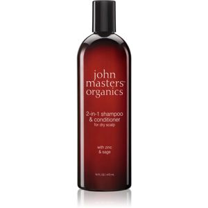 John Masters Organics Zinc & Sage 2-in-1 Shampoo & Conditioner šampon a kondicionér 2 v 1 473 ml