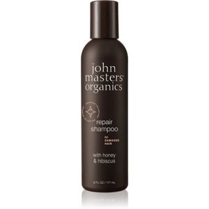 John Masters Organics Honey & Hibiscus obnovující šampon pro poškozené vlasy 177 ml