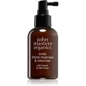 John Masters Organics Thyme & Irish Moss Scalp Follicle Treatment & Volumizer sprej pro zdravý růst vlasů od kořínků 125 ml