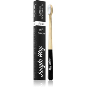 Jungle Way Bamboo Toothbrush Soft Bristle bambusový zubní kartáček Black 1 ks