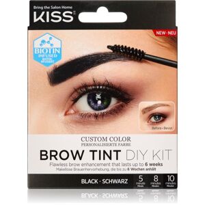 KISS Brow Tint DIY Kit barva na obočí odstín Black 20 ml