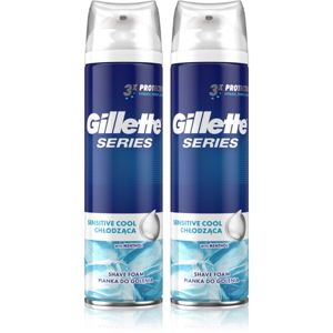 Gillette Series Sensitive Cool pěna na holení pro muže 2 x 250 ml