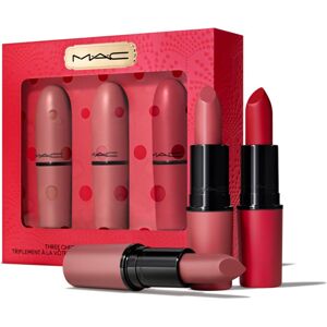 MAC Cosmetics Bubbles & Bows Three Cheers! Lipstick Trio dárková sada Best Seller (na rty) odstín