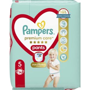 Pampers Premium Care Pants Junior Size 5 jednorázové plenkové kalhotky 12-17 kg 34 ks