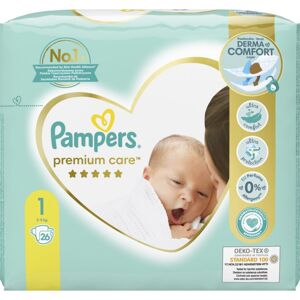 Pampers Premium Care Newborn Size 1 jednorázové pleny 2-5 kg 26 ks