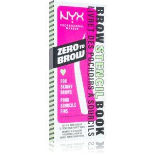 NYX Professional Makeup Zero To Brow Stencil Book šablona na obočí 01 Thin 4 ks