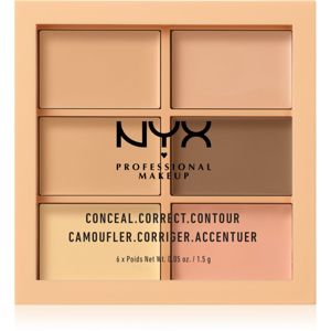 NYX Professional Makeup Conceal. Correct. Contour konturovací a korekční paletka odstín 01 Light 6 x 1.5 g