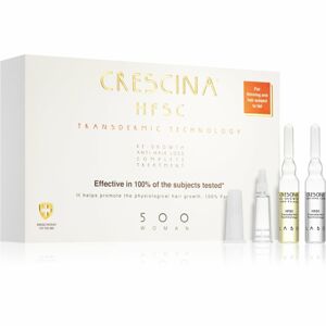 Crescina Transdermic 500 Re-Growth and Anti-Hair Loss péče pro podporu růstu a proti vypadávání vlasů pro ženy 20x3,5 ml
