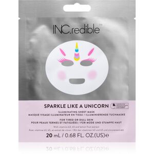 INC.redible Sparkle Like a Unicorn rozjasňující maska pro unavenou pleť 20 ml
