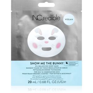 INC.redible Show Me the Bunny pleťová maska pro mastnou a smíšenou pleť 20 ml