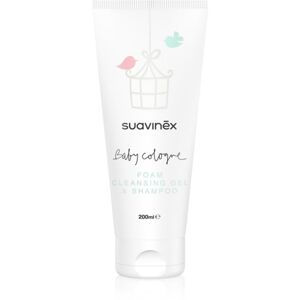 Suavinex Baby Cologne Foam Clensing Gel & Shampoo pěnový šampon 2 v 1 pro děti 200 ml