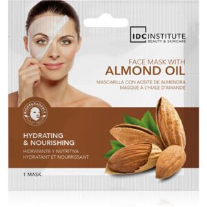 IDC Institute Almond Oil jednorázová platýnková maska na obličej 1 ks