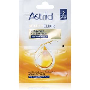 Astrid Beauty Elixir hydratační a vyživující pleťová maska s arganovým olejem 2x8 ml