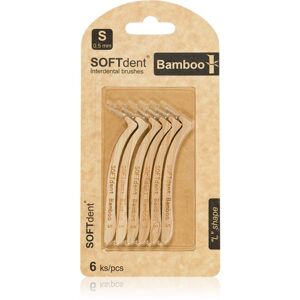 SOFTdent Bamboo Interdental Brushes mezizubní kartáčky z bambusu 0,5 mm 6 ks