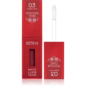Gabriella Salvete Winter Time dlouhotrvající matná tekutá rtěnka odstín 03 Mulled Wine 4,5 ml