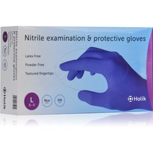 Holík Nitril nitrilové nepudrované vyšetřovací a ochranné rukavice velikost L 100 ks