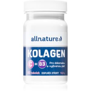 Allnature Kolagen s vitamíny C + B3 doplněk stravy pro krásné vlasy, pleť a nehty 60 ks