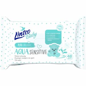 Linteo Baby Aqua Sensitive dětské jemné vlhčené ubrousky 48 ks
