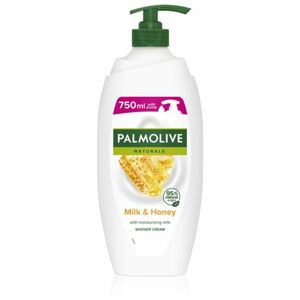 Palmolive Naturals Milk & Honey sprchový a koupelový krémový gel s mlékem a medem s pumpičkou 750 ml