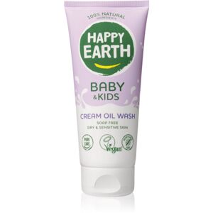 Happy Earth Baby & Kids 100% Natural Cream Oil Wash mycí olej pro suchou a citlivou pokožku 200 ml