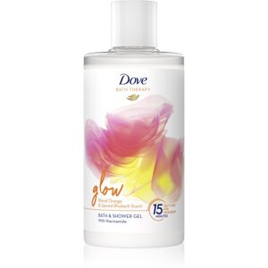 Dove Bath Therapy Glow sprchový a koupelový gel Blood Orange & Rhubarb 400 ml