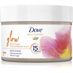 Dove Bath Therapy Glow intenzivní tělový peeling Blood Orange & Rhubarb 295 ml