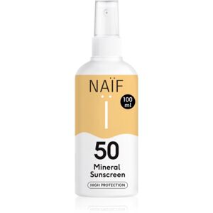 Naif Sun Mineral Sunscreen SPF 50 ochranný sprej na opalování SPF 50 100 ml