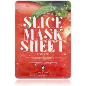 KOCOSTAR Slice Mask Sheet Tomato plátýnková maska s rozjasňujícím a hydratačním účinkem 20 ml