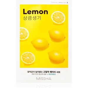 Missha Airy Fit Lemon plátýnková maska pro rozjasnění a vitalitu pleti 19 g
