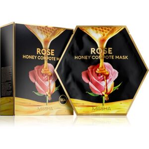 Missha Honey Compote Mask Rose plátýnková maska s rozjasňujícím a hydratačním účinkem 5 ks 5 ks