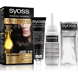 Syoss Oleo Intense permanentní barva na vlasy s olejem odstín 2-10 Black brown 1 ks