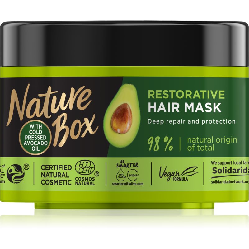 Nature Box Avocado intenzivní regenerační maska pro poškozené vlasy 200 ml
