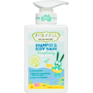 Jack N’ Jill Simplicity jemný sprchový gel a šampon pro děti 2 v 1 300 ml