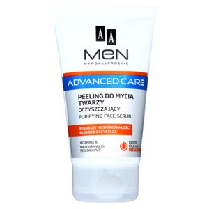 AA Cosmetics Men Advanced Care čisticí peelingový gel na obličej 150 ml