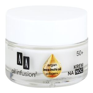 AA Cosmetics Oil Infusion2 Argan Inca Inchi 50+ noční regenerační krém s remodelujícím účinkem 50 ml