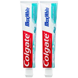 Colgate Max White White Crystals gelová bělicí pasta pro svěží dech příchuť Crystal Mint 2x75 ml