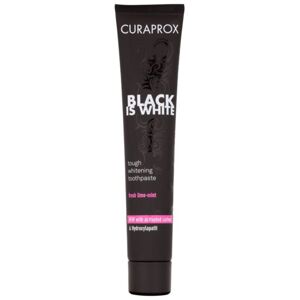 Curaprox Black is White bělicí pasta s aktivním uhlím a hydroxyapatitem příchuť Fresh Lime-Mint 90 ml