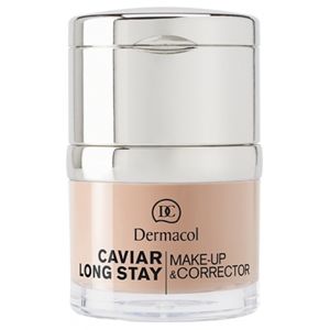 Dermacol Caviar Long Stay dlouhotrvající make-up s výtažky z kaviáru a zdokonalující korektor odstín Nude 30 ml