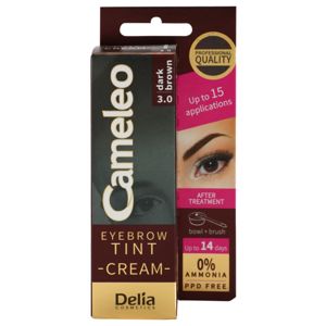 Delia Cosmetics Cameleo krémová profesionální barva na obočí bez amoniaku odstín 3.0 Dark Brown 15 ml