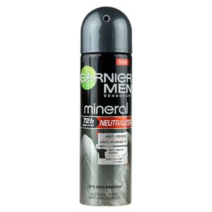 Garnier Men Mineral Neutralizer antiperspirant ve spreji proti bílým skvrnám 72h 150 ml