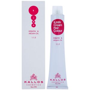 Kallos KJMN Cream Hair Colour Keratin & Argan Oil barva na vlasy s keratinem a arganovým olejem odstín 10.0 Platinum Blond 100 ml