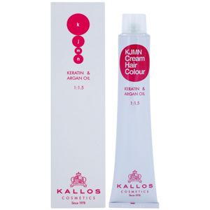 Kallos KJMN Cream Hair Colour Keratin & Argan Oil barva na vlasy s keratinem a arganovým olejem odstín 2.0 Very Dark Brown 100 ml