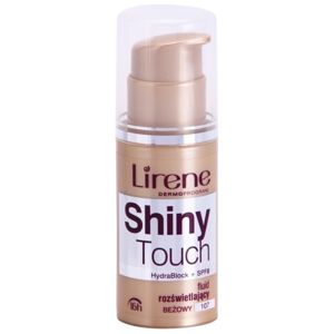 Lirene Shiny Touch rozjasňující fluidní make-up 16h odstín 107 Beige (SPF 8) 30 ml