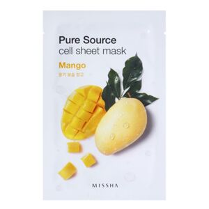 Missha Pure Source plátýnková maska s hydratačním účinkem Mango 21 g