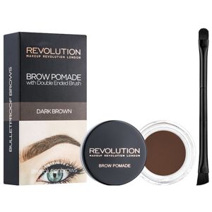 Makeup Revolution Brow Pomade pomáda na obočí odstín Dark Brown 2,5 g