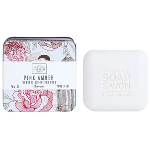 Scottish Fine Soaps Pink Amber luxusní mýdlo v plechové dóze 100 g