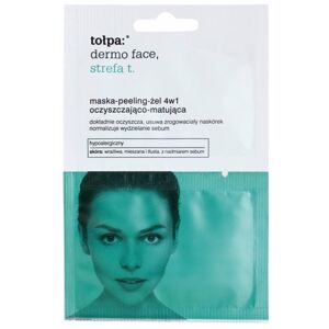Tołpa Dermo Face T-Zone maska-peeling-gel 4 v 1 pro mastnou pleť se sklonem k akné 2 x 6 ml